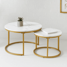 Juego de Mesas de Centro Anidadas - Diseño de Marmol