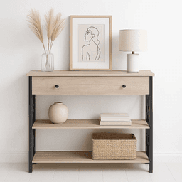 Arrimo con Cajón y 2 Estantes de Almacenaje