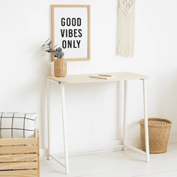 Escritorio Flex Compacto Mdf - Natural Blanca