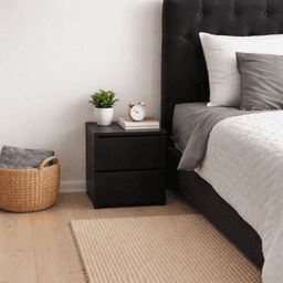 Velador Cajon Doble Minimal Oscuro