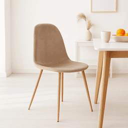 Silla Spoon Velvet - Beige Oscuro