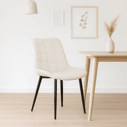 Silla Macron Terciopelo - Beige