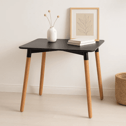 Mesa Eames Cuadrada MDF 80 cms - Negro