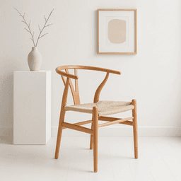Silla Wishbone Madera e Hilo de cuerda - Madera