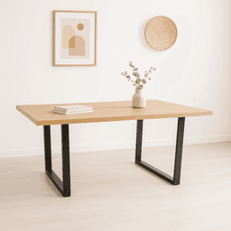 Mesa de Comedor Estilo Industrial 140x90 - Madera Clara