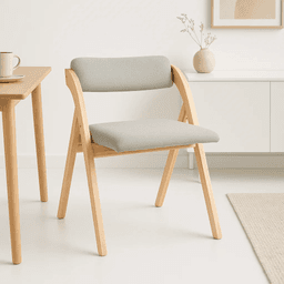 Silla Betlahem de madera plegable acolchada - Gris