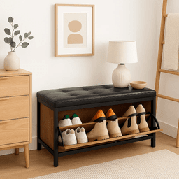 Banco Zapatero Industrial con Asiento Acolchado