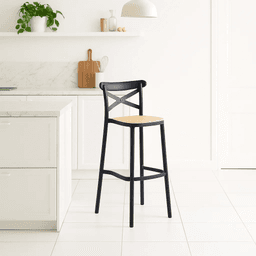 Taburete Crossback 77 cm - Negro