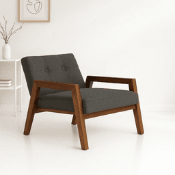 Sillón Marlow de Terciopelo - Gris Oscuro