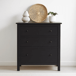 Cómoda 3 Cajones de dormitorio Oscura